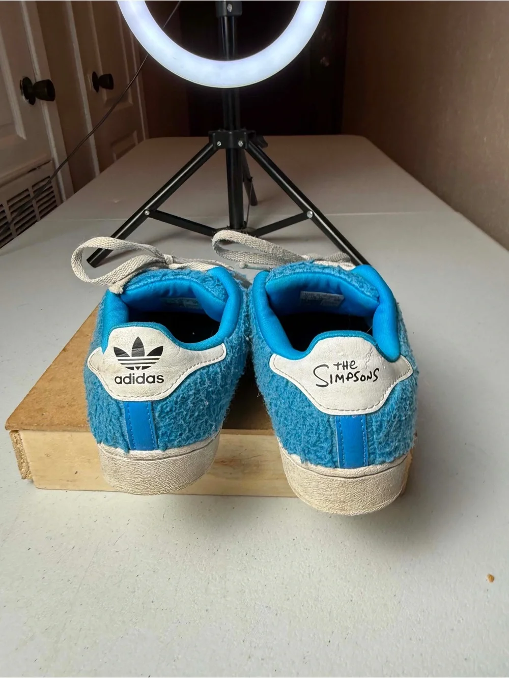 Adidas The Simpsons Marge Superstar Blue Shoes Sz 1 kids